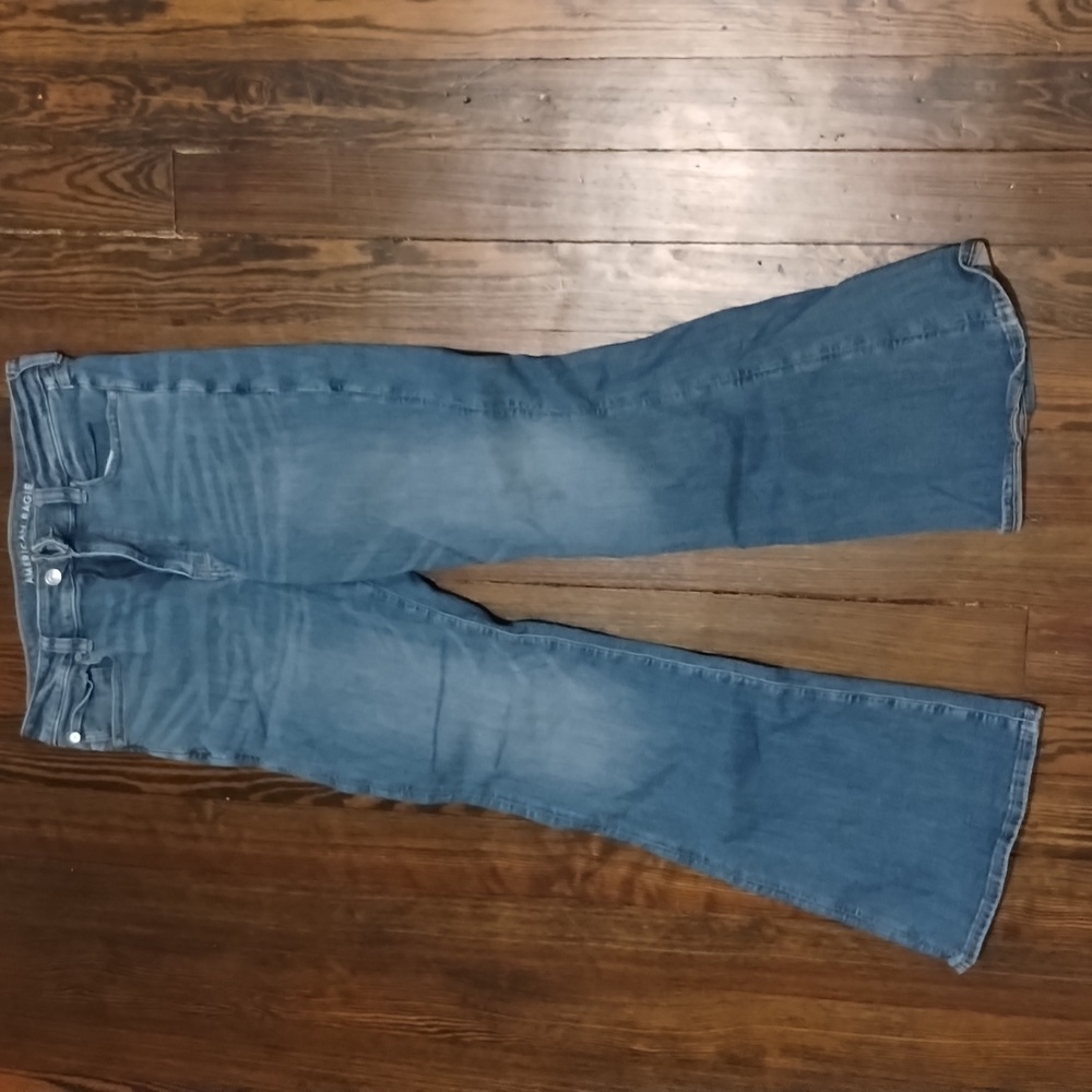 American eagle super high rise flare size 12